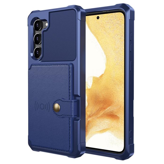 Bild 2,  Samsung Galaxy S23 Skal Med Magnetisk Plånbok Blå - Teknikhallen.se
