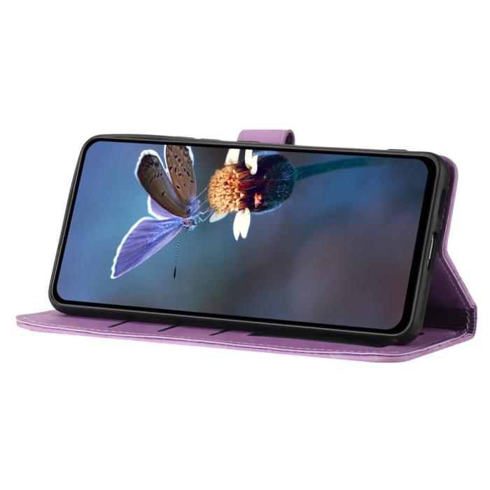 Bild 2,  Samsung Galaxy S24 Ultra Fodral Blommigt Tryck Lila - Teknikhallen.se