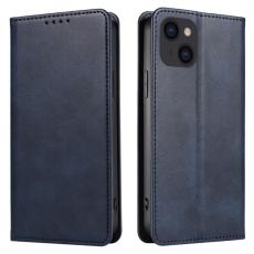  iPhone 15 Plus Fodral Flip L&auml;der Bl&aring; - Teknikhallen.se