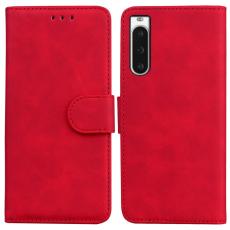  Sony Xperia 10 V Fodral Solid L&auml;der R&ouml;d - Teknikhallen.se