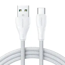 JOYROOM Joyroom 3m 3A USB-C Nylon Laddningskabel Vit - Teknikhallen.se
