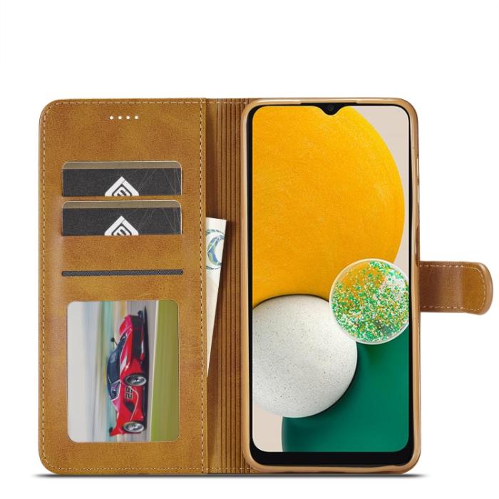 Bild 4, LC.IMEEKE LC.IMEEKE Samsung Galaxy A24 5G Fodral Läder Brun - Teknikhallen.se