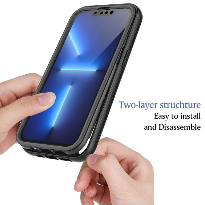 Bild 3,  iPhone 13 Pro Skal 360 Hybrid Defense Svart - Teknikhallen.se