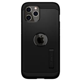 Spigen iPhone 12 / 12 Pro - Spigen Tough Armor Skal - Svart - Teknikhallen.se