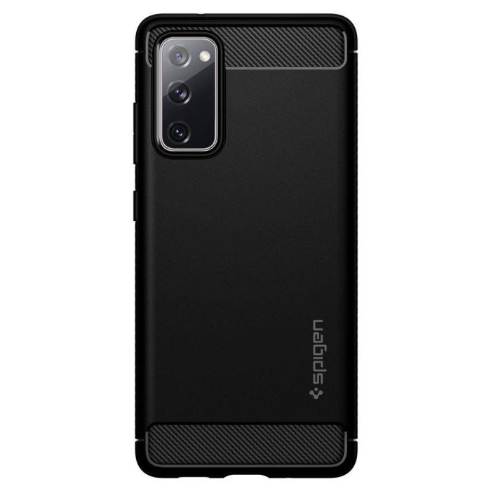 Bild 4, Spigen Samsung Galaxy S20 FE - Spigen Rugged Armor - Matt Svart - Teknikhallen.se