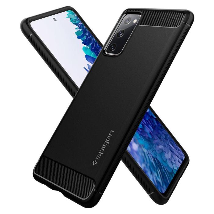 Bild 5, Spigen Samsung Galaxy S20 FE - Spigen Rugged Armor - Matt Svart - Teknikhallen.se