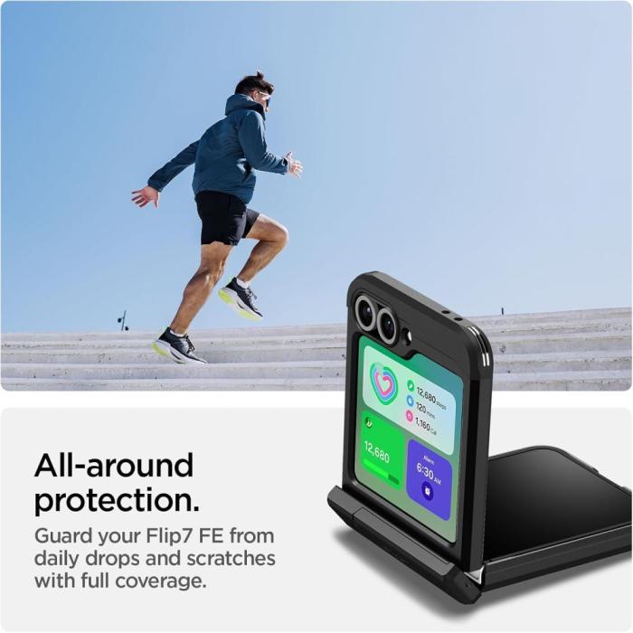 Bild 6, Spigen Spigen Galaxy Z Flip 7 FE / 6 Skal MagSafe Tough Armor Pro Svart - Teknikhallen.se