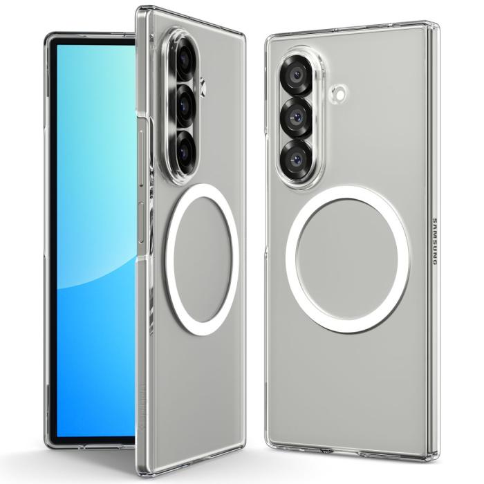 Bild 2, Spigen Spigen Samsung Galaxy Z Fold 7 Skal MagSafe AirSkin Crystal Clear - Teknikhallen.se