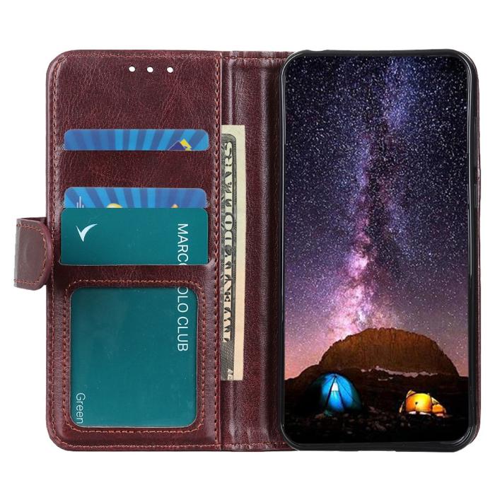 Bild 6,  Samsung Galaxy A03 Fodral Crazy Horse Brun - Teknikhallen.se
