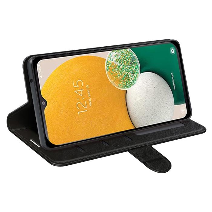 Bild 3,  Samsung Galaxy A14 4G/5G Fodral Crazy Horse Läder Svart - Teknikhallen.se