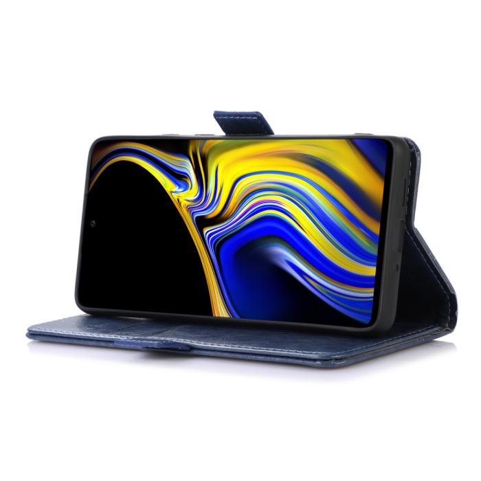 Bild 4,  Samsung Galaxy A53 5G Fodral Crazy Horse Blå - Teknikhallen.se