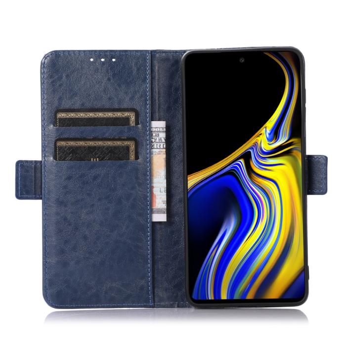 Bild 5,  Samsung Galaxy A53 5G Fodral Crazy Horse Blå - Teknikhallen.se