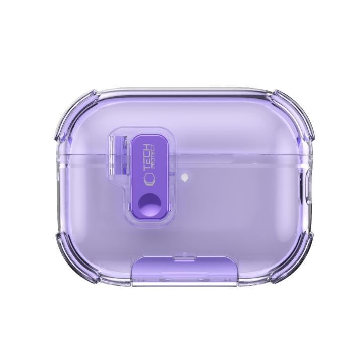 Bild 3, Tech-Protect Tech-Protect AirPods Pro 3 Skal Bounce Pro Lavender - Teknikhallen.se
