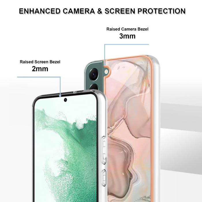 Bild 4,  Samsung Galaxy S23 Plus Skal Marmor TPU Rosa - Teknikhallen.se