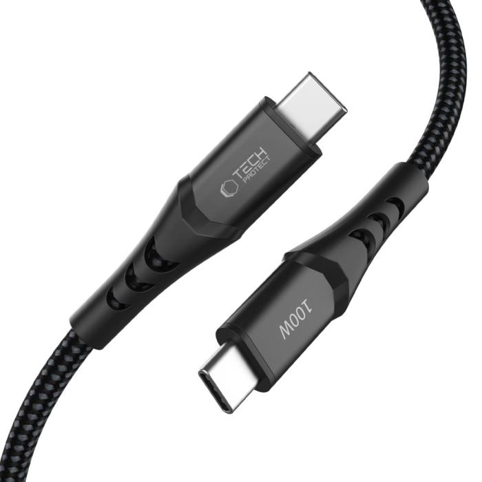 Bild 3, Tech-Protect Tech-Protect 1m 100W PD QC3.0 USB-C-USB-C Kabel UltraBoost - Teknikhallen.se