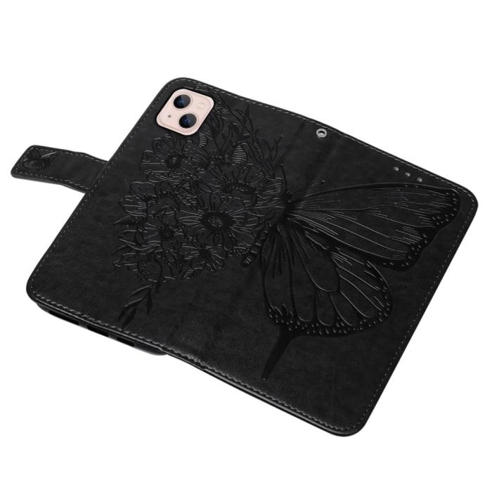 Bild 4,  iPhone 15 Fodral Med Tryck Fjäril Svart - Teknikhallen.se