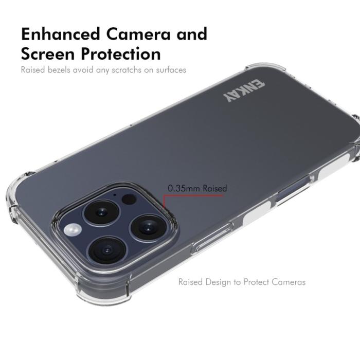 Bild 3, ENKAY ENKAY iPhone 16 Pro Skal Shockproof Transparent - Teknikhallen.se