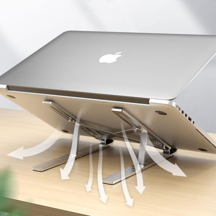 Bild 6, Tech-Protect Tech-Protect Alustand Laptop Ställ Justerbart Universal Mörk Grå - Teknikhallen.se