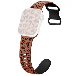  Apple Watch 42/44/45/46/49 mm Klockarmband Leopard Brun/Svart - Teknikhallen.se