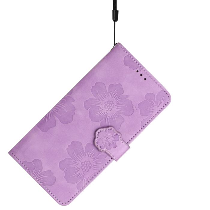 Bild 6,  Samsung Galaxy S24 Ultra Fodral Blommigt Tryck Lila - Teknikhallen.se