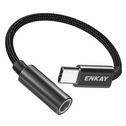 ENKAY ENKAY USB-C - 3.5 mm AUX Adapter, DAC Svart - Teknikhallen.se