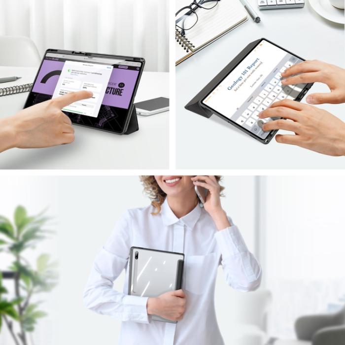 Bild 4, DUX DUCIS DUX DUCIS Galaxy Tab S8 Ultra Fodral TOBY Tri-Fold Svart - Teknikhallen.se