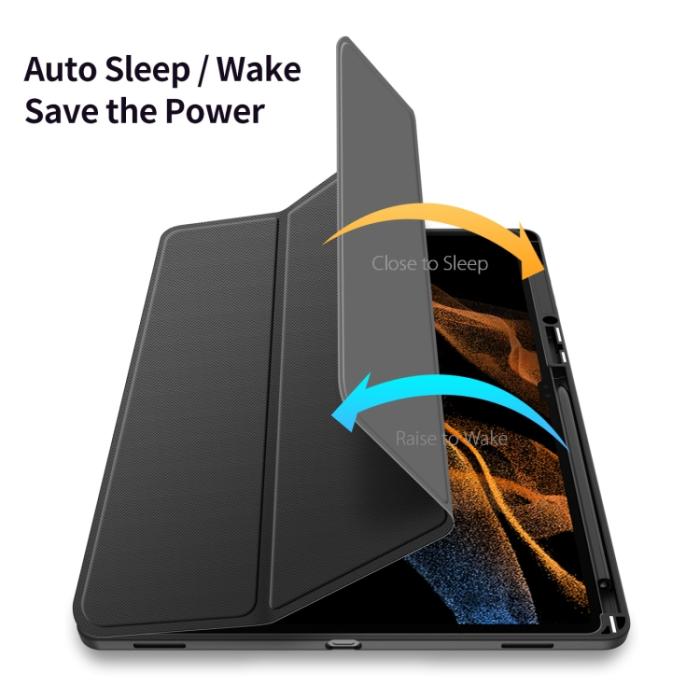 Bild 5, DUX DUCIS DUX DUCIS Galaxy Tab S8 Ultra Fodral TOBY Tri-Fold Svart - Teknikhallen.se