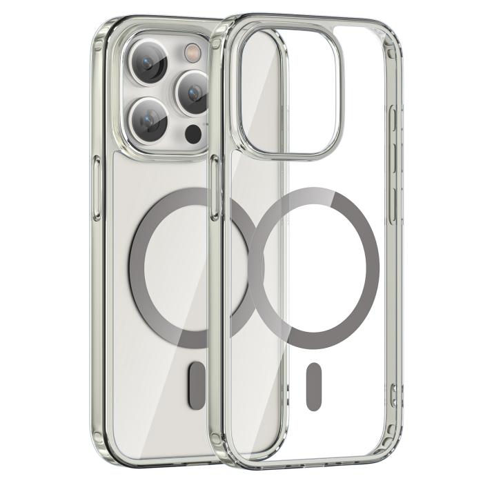Bild 2, ColorPop ColorPop iPhone 15 Pro Max Skal CH MagSafe Transparent/Titanium - Teknikhallen.se