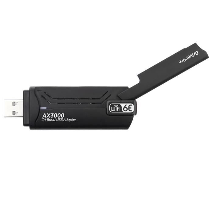 Bild 4,  Wi-Fi Receiver USB 3.0 AX-3000 WiFi6 Nätverkskort Svart - Teknikhallen.se