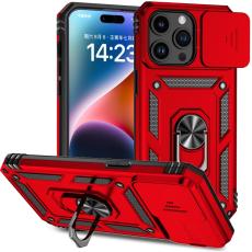  iPhone 15 Pro Skal CamShield Armor Ring R&ouml;d - Teknikhallen.se
