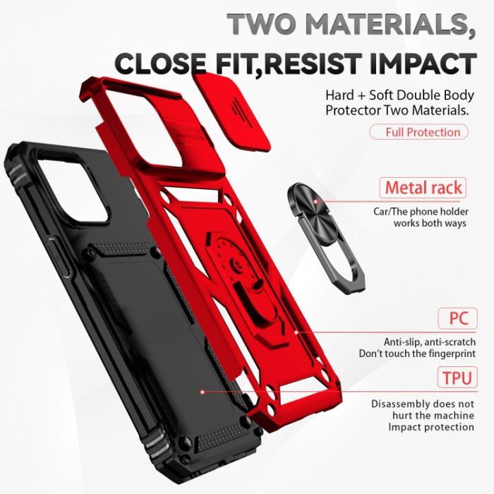 Bild 3,  iPhone 15 Pro Skal CamShield Armor Ring Röd - Teknikhallen.se