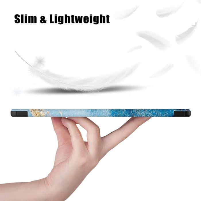 Bild 5,  Samsung Galaxy Tab S9 Fodral Tri-Fold Havsvåg - Teknikhallen.se