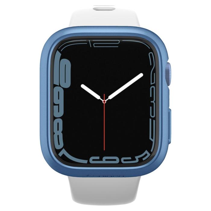 Bild 5, Spigen Spigen Apple Watch 7/8 45 mm Skal Thin Fit Blå - Teknikhallen.se