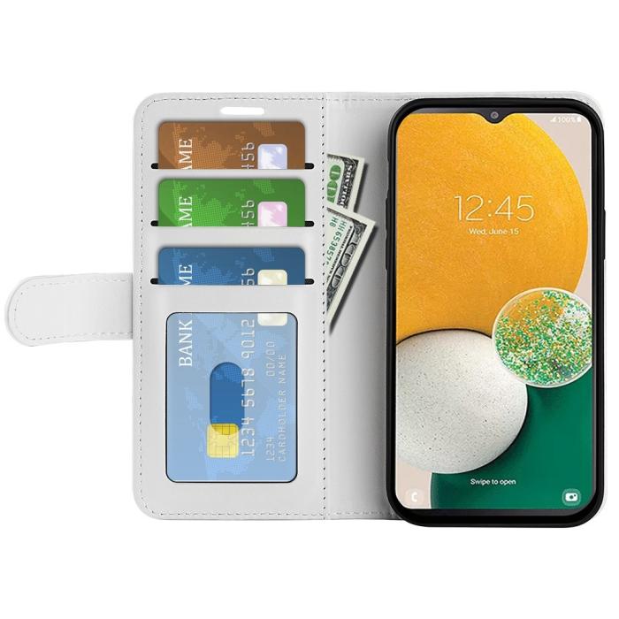 Bild 2,  Samsung Galaxy A14 4G/5G Fodral Crazy Horse Läder Vit - Teknikhallen.se