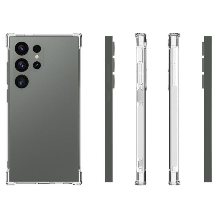 Bild 5,  Samsung Galaxy S24 Ultra Skal Shockproof TPU Transparent - Teknikhallen.se