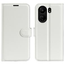  Xiaomi Redmi 13C 4G Fodral Litchi L&auml;der Vit - Teknikhallen.se