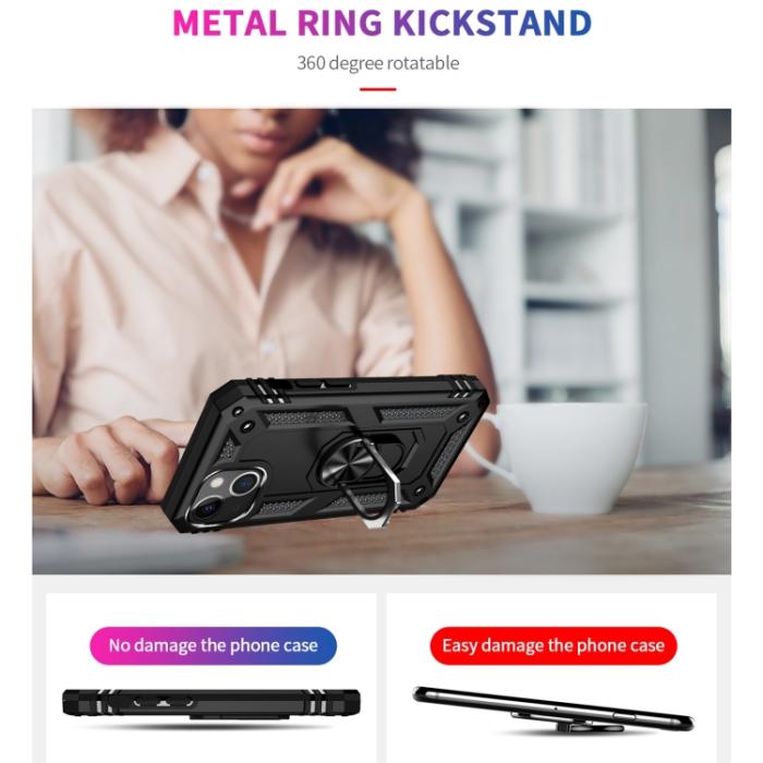 Bild 3,  iPhone 14 Plus Skal Shockproof Ring Svart - Teknikhallen.se