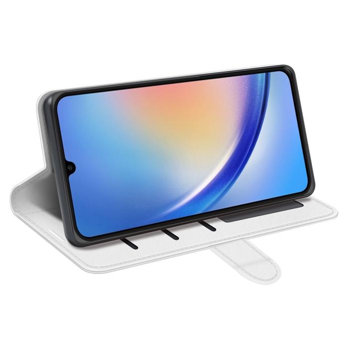Bild 3,  Samsung Galaxy A35 5G Fodral Crazy Horse Läder Vit - Teknikhallen.se