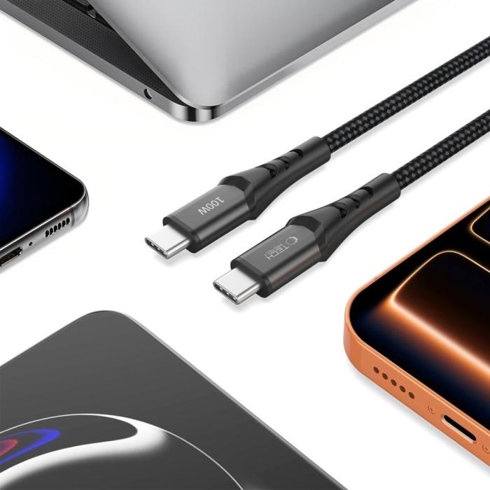 Bild 4, Tech-Protect Tech-Protect 1m 100W PD QC3.0 USB-C-USB-C Kabel UltraBoost - Teknikhallen.se