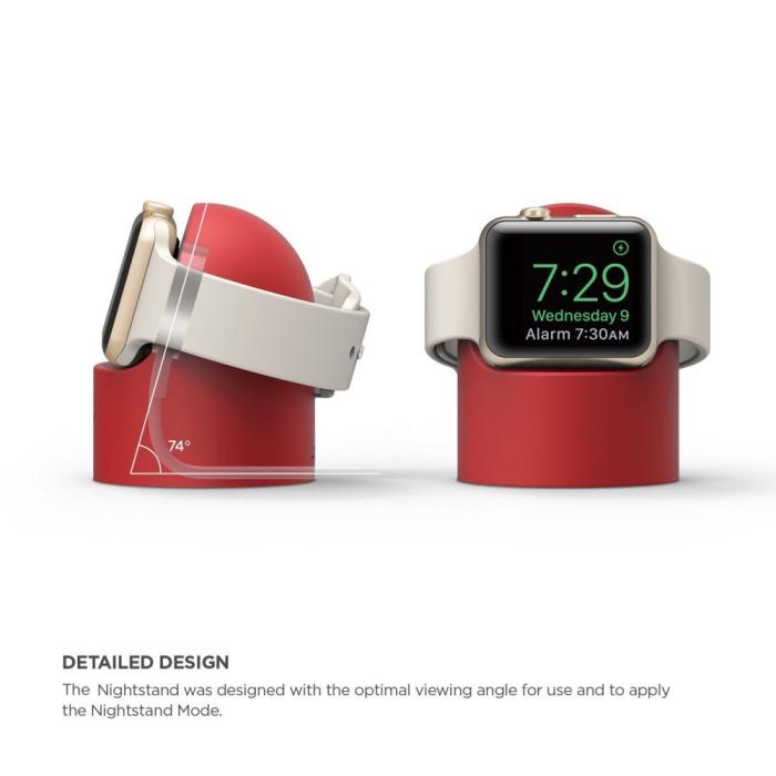 Bild 5,  Apple Watch Silikon Stativ Röd - Teknikhallen.se