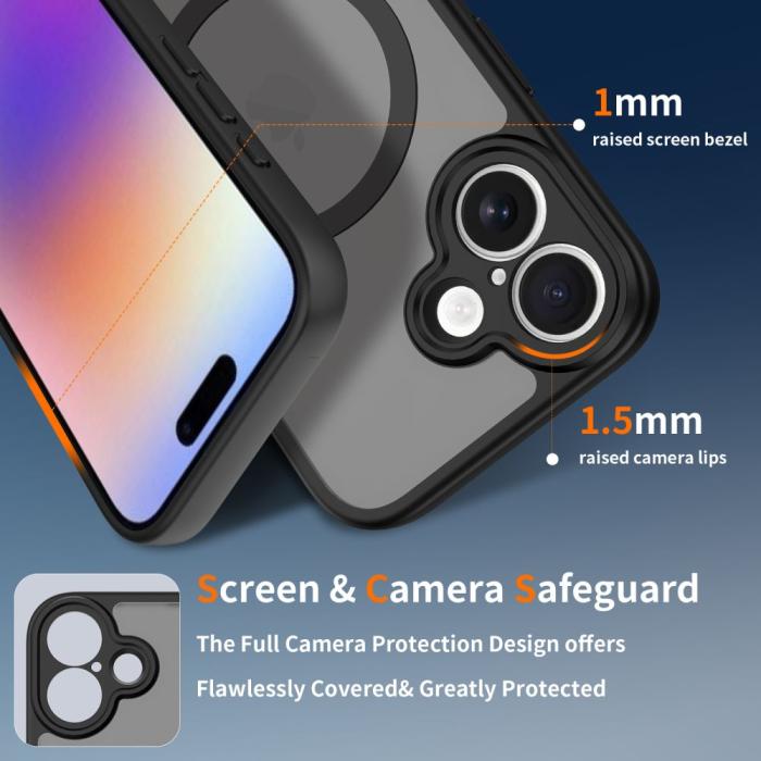Bild 2, Tech-Protect Tech-Protect iPhone 17 Skal MagSafe BasicMag Matt Svart - Teknikhallen.se