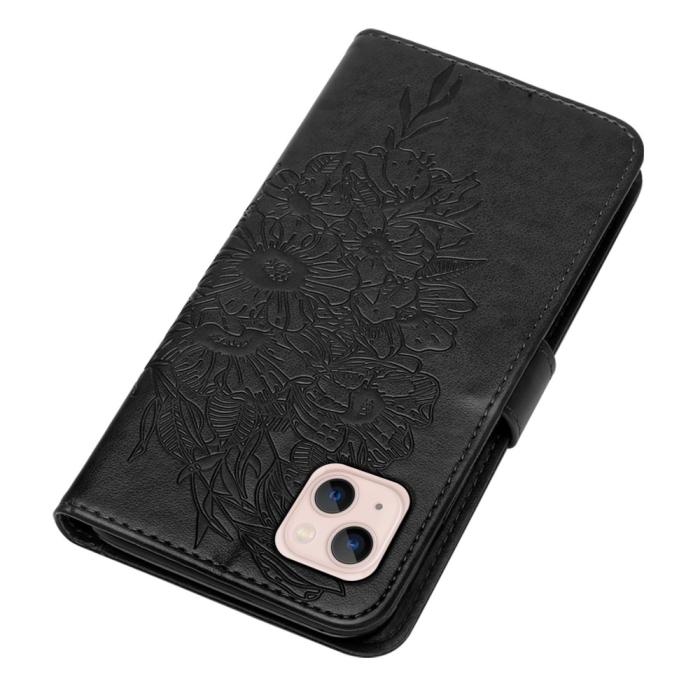 Bild 5,  iPhone 15 Fodral Med Tryck Fjäril Svart - Teknikhallen.se