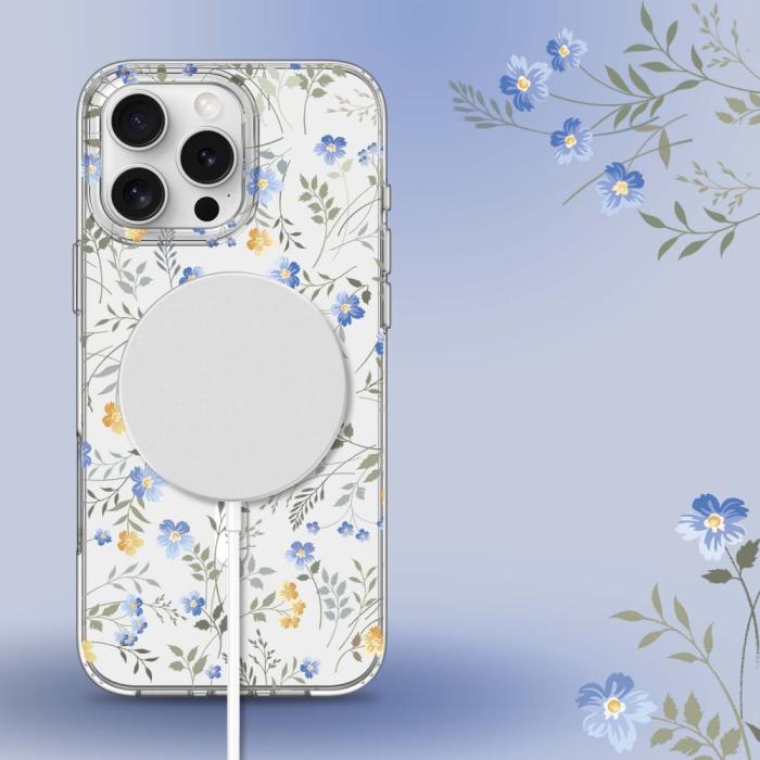 Bild 5, Tech-Protect Tech-Protect iPhone 16 Pro Skal MagSafe MagMood Spring Flowers - Teknikhallen.se