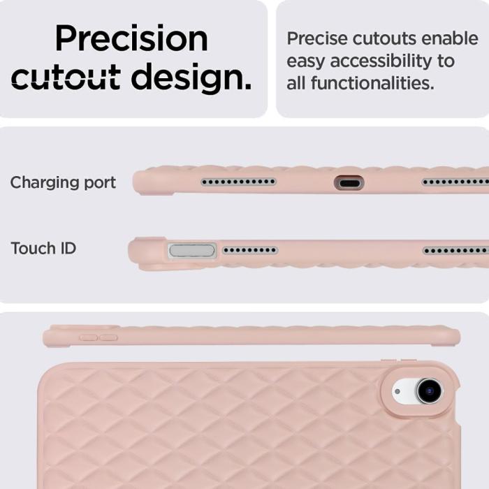 Bild 6,  iPad Air 2025-2020 Skal Diamond Textur TPU Rosa - Teknikhallen.se