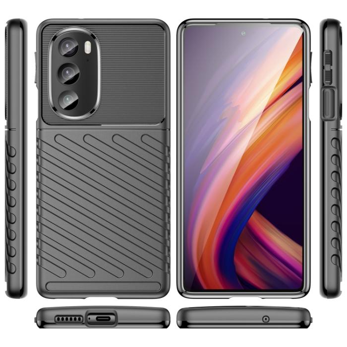 Bild 2,  Motorola Edge 30 Pro Skal Twill Textur Svart - Teknikhallen.se