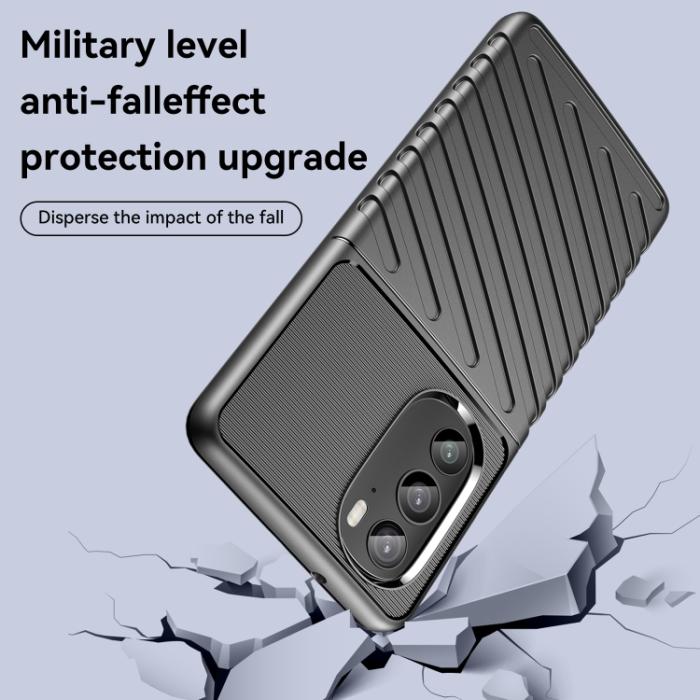 Bild 6,  Motorola Edge 30 Pro Skal Twill Textur Svart - Teknikhallen.se