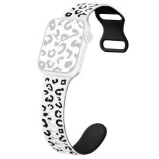  Apple Watch 38/40/41/42 Klockarmband Leopard Vit/Svart - Teknikhallen.se
