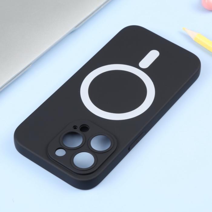 Bild 3,  iPhone 14 Pro Skal Liquid MagSafe Silikon Svart - Teknikhallen.se