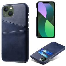  iPhone 15 Plus Skal L&auml;der Med 2 Kortfack Bl&aring; - Teknikhallen.se