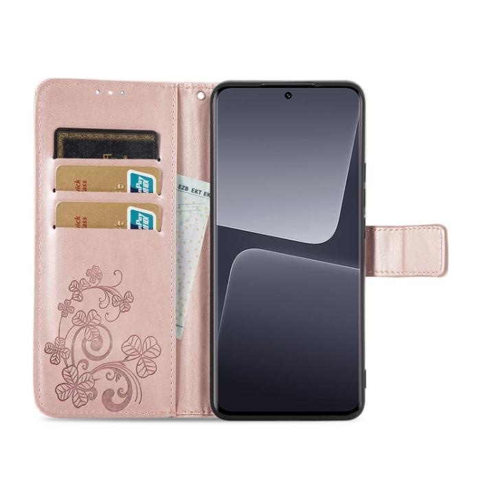 Bild 3,  Xiaomi 13 Pro 5G Fodral Med Blommigt Tryck Roséguld - Teknikhallen.se